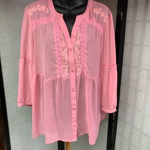 Boho vibe sheer women’s blouse